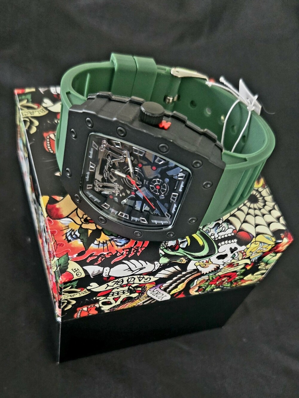 NWB: Ed Hardy Watch Y2K Streetwear. Item #355